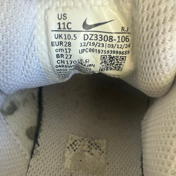 Nike Air Max 1 Easyon White/Black Toddler Sneakers- SZ 11 C - Picture 11 of 12